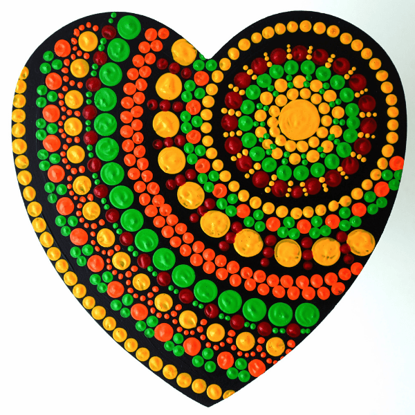 Fiery Heart Mandala - Top