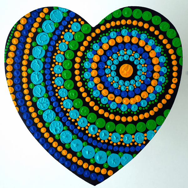 Ocean Heart Mandala Door Hanging - Colours & Smiles