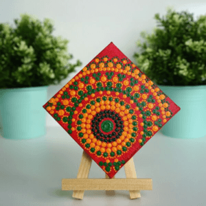 Mandala in green & yellow colours